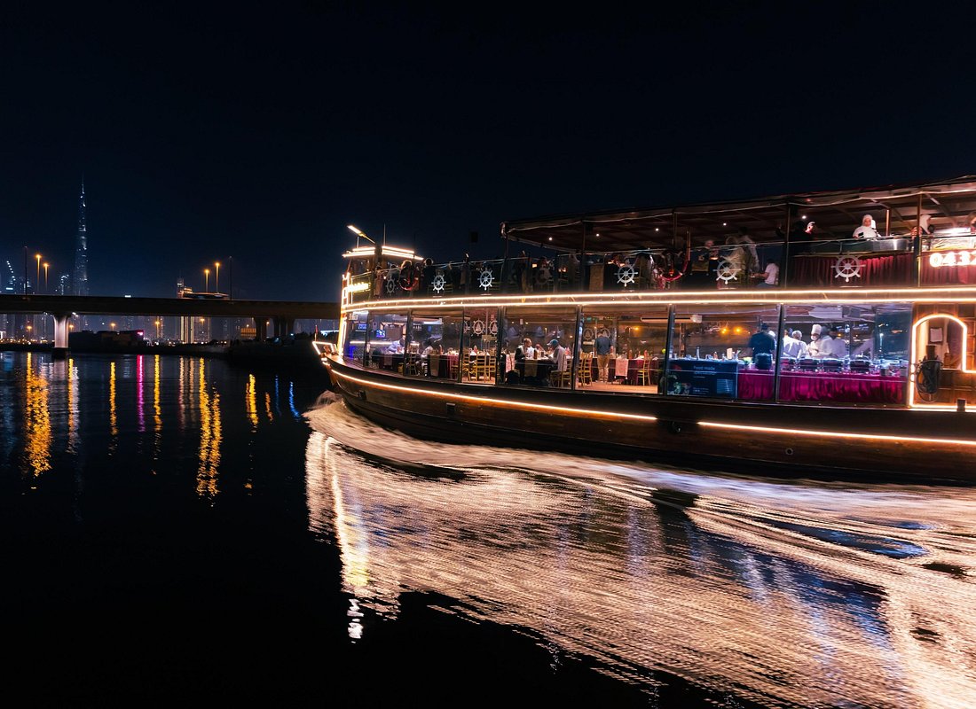 Dubai Luxury Canal Dinner Cruise with Optional Transfer